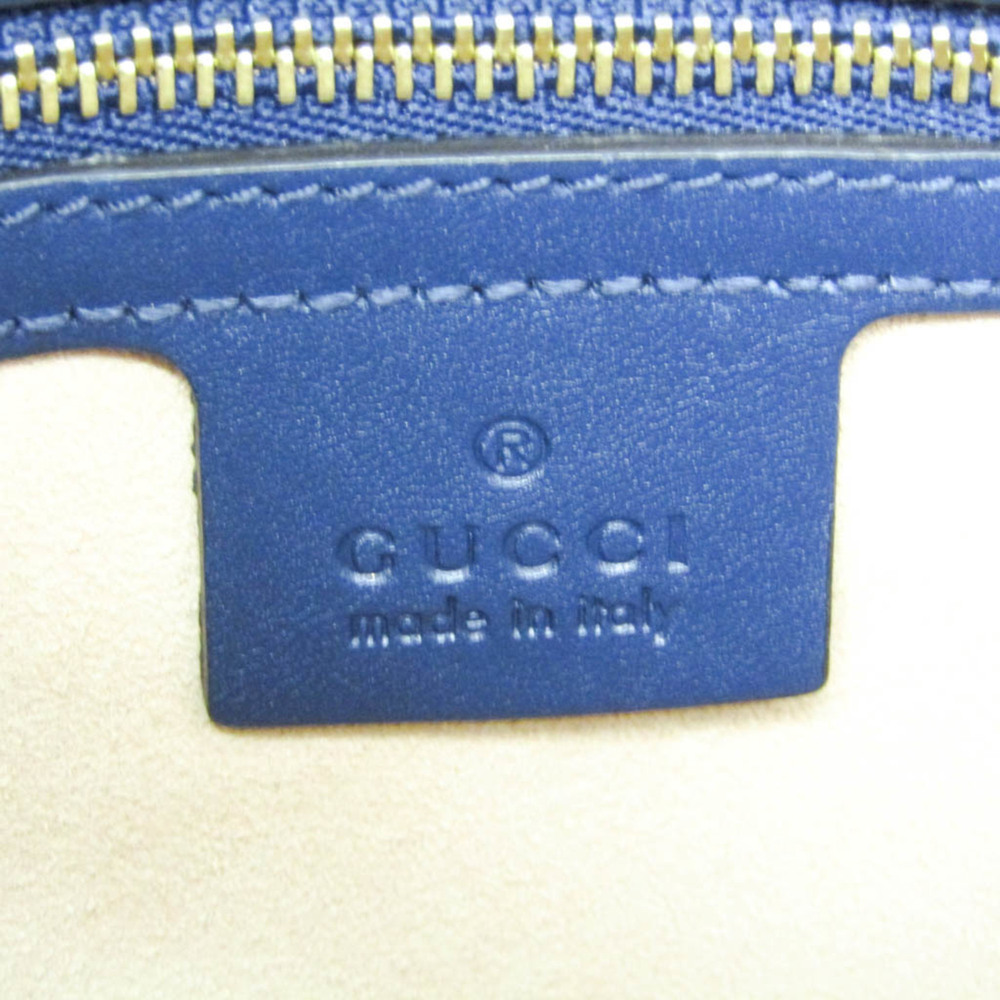 GUCCI Authentic Blue Leather Shoulder Bag - Picture 13 of 16